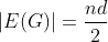 |E(G)|=\frac{nd}{2}